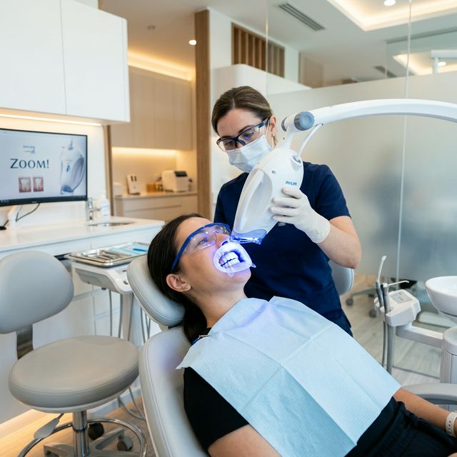 Professional teeth whitening procedure at The Dental Lounge